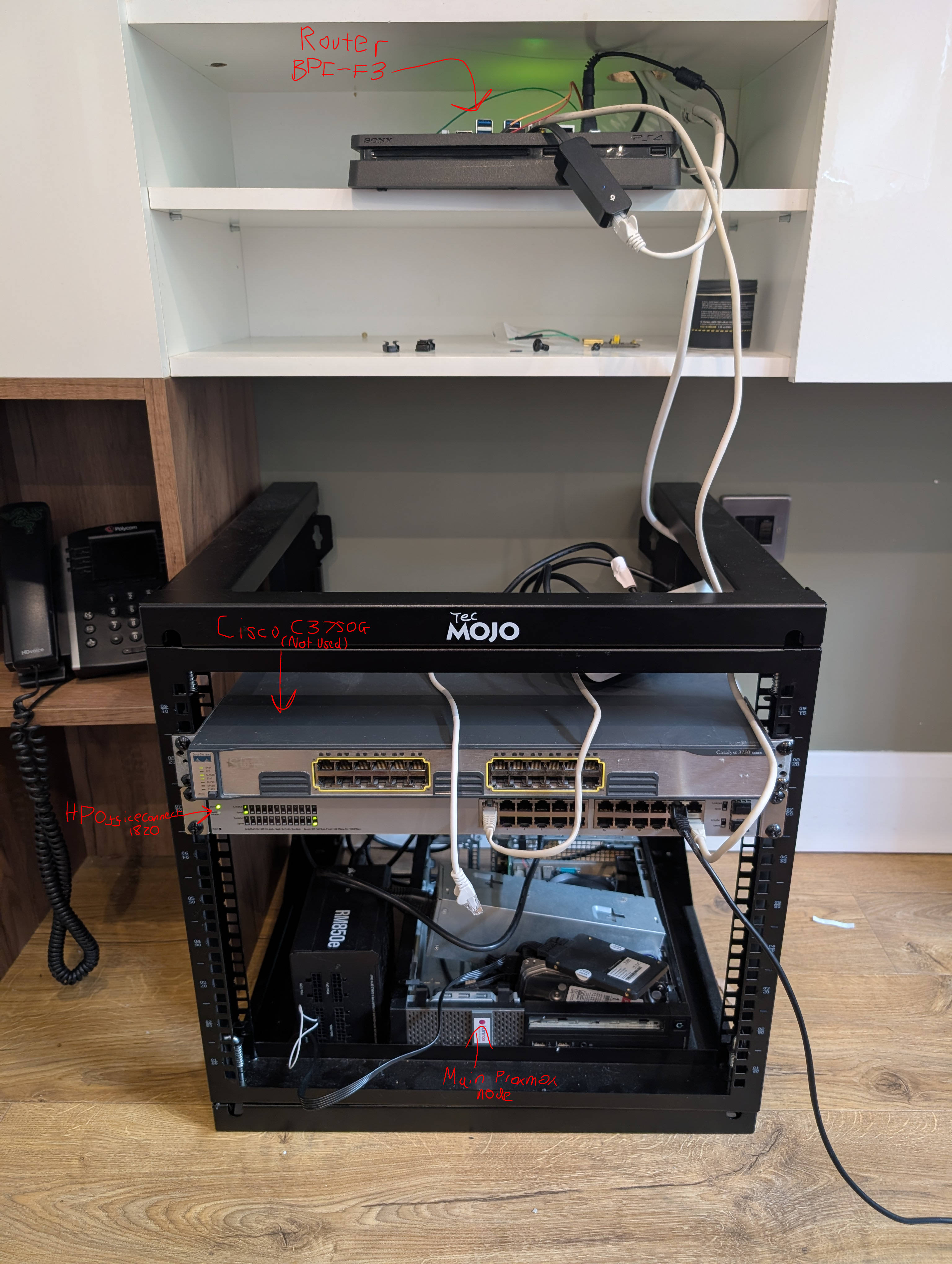 photo of my homelab
